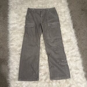 Zara Light Grey Camo Style Straight Leg Jeans with Adjustable Waist!